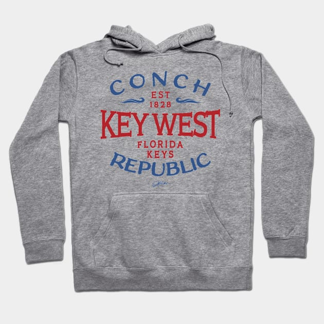 Key West, Florida, Conch Republic Hoodie by jcombs